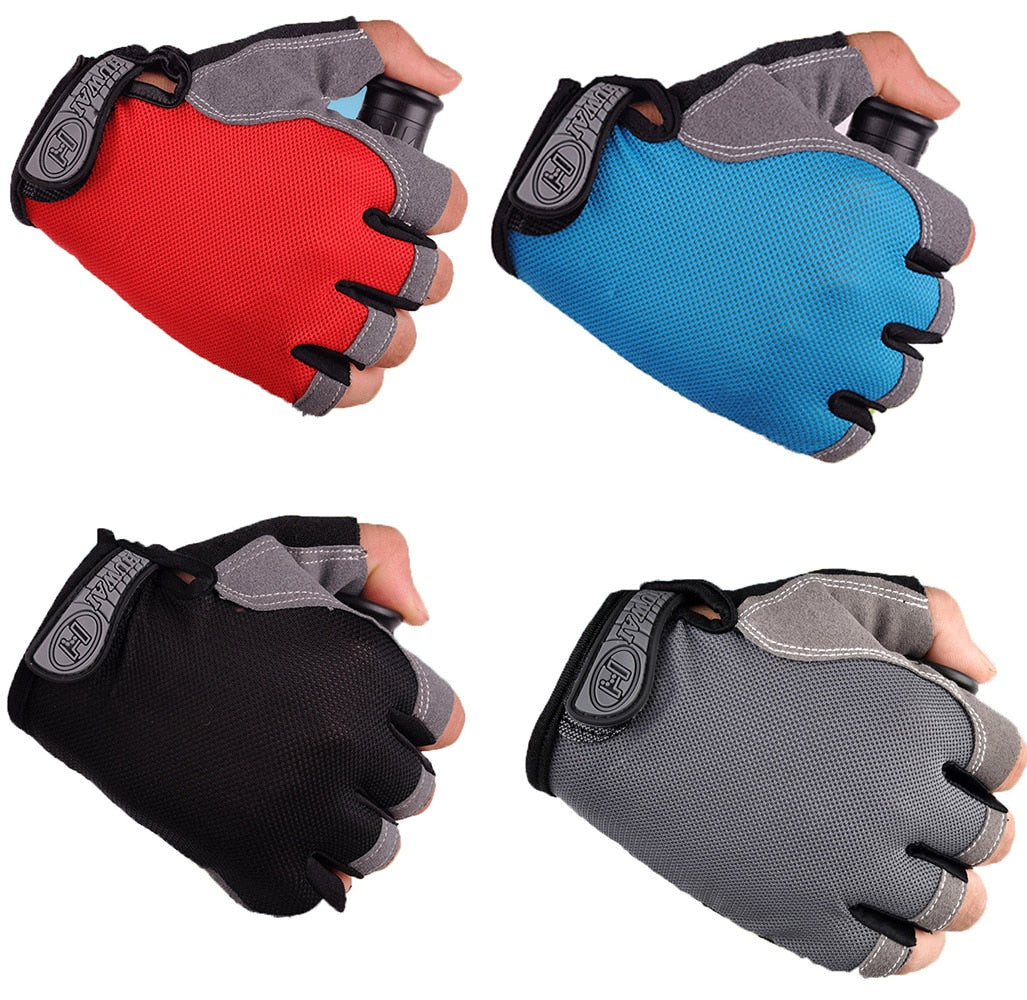 Men's non-slip lycra cycling gloves